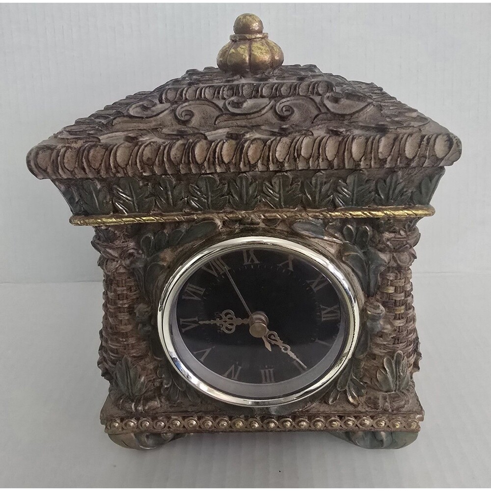 CANE CLOCK WITH JEWLERY BOX